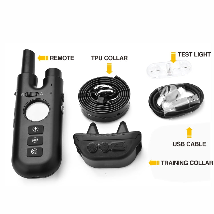 Intelligent Remote Control Dog Trainer Automatic Barking Stop Collar(Black)