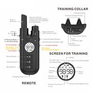 Intelligent Remote Control Dog Trainer Automatic Barking Stop Collar(Black)