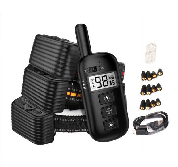 Remote Control Trainer Dog Collar Automatic Bark Stop Device, Specification: 1 Drag 1 (Orange)