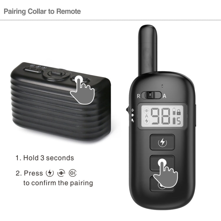Remote Control Trainer Dog Collar Automatic Bark Stop Device, Specification: 1 Drag 1 (Orange)