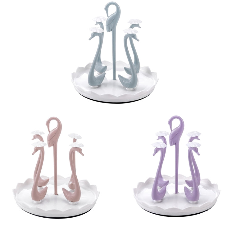 Home Portable Drainer Cup Holder With Rotatable Tray, Specification: Four Cups(Light Pink) - Shelf by PMC TechLife | Online Shopping South Africa | PMC TechLife | Buy Now Pay Later Mobicred