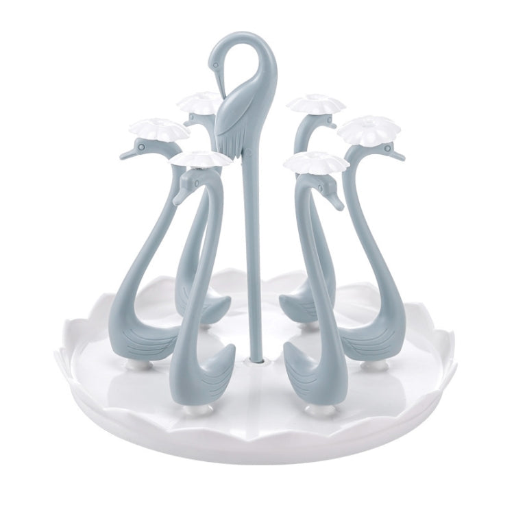 Home Portable Drainer Cup Holder With Rotatable Tray, Specification: Six Cups(Blue) - Shelf by PMC TechLife | Online Shopping South Africa | PMC TechLife | Buy Now Pay Later Mobicred