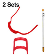 2 Sets Beard Styling Board Shaving Barber Tools, Style: Shape Ruler+Pen+Bearded Model