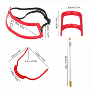 2 Sets Beard Styling Board Shaving Barber Tools, Style: Shape Ruler+Pen+Bearded Model