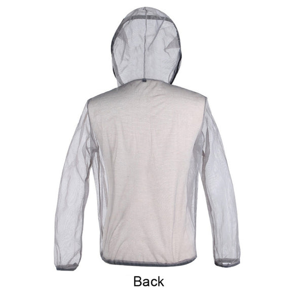 Jungle Expedition Breathable Insect-proof Jacket With Hood Anti-bite Mesh Gauze Cloth, Size: XXL