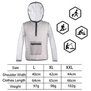 Jungle Expedition Breathable Insect-proof Jacket With Hood Anti-bite Mesh Gauze Cloth, Size: XL