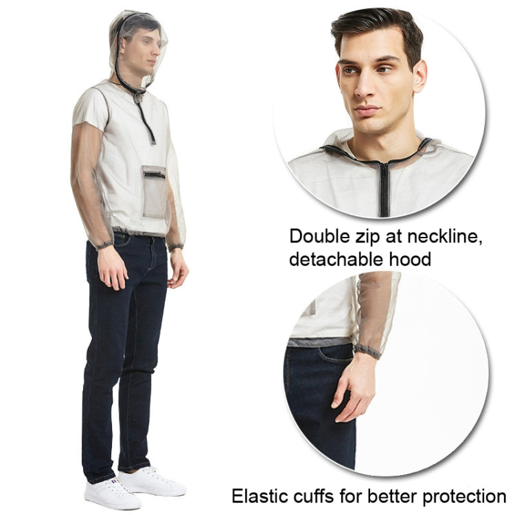 Jungle Expedition Breathable Insect-proof Jacket With Hood Anti-bite Mesh Gauze Cloth, Size: XXL