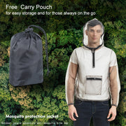 Jungle Expedition Breathable Insect-proof Jacket With Hood Anti-bite Mesh Gauze Cloth, Size: XXL