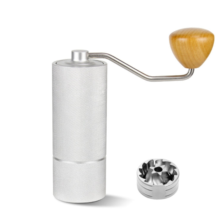 CNC Stainless Steel Hand Crank Coffee Bean Grinder, Specification: Hexagon Silver - free shipping - PMC TechLife - Order now!