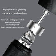 CNC Stainless Steel Hand Crank Coffee Bean Grinder, Specification: Seven Corner Silver