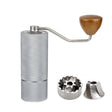 CNC Stainless Steel Hand Crank Coffee Bean Grinder, Specification: Seven Corner Gray - free shipping - PMC TechLife - Order now!