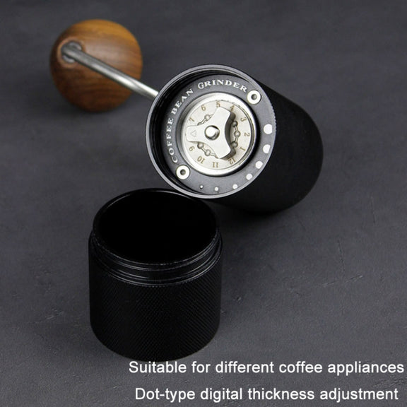 CNC Stainless Steel Hand Crank Coffee Bean Grinder, Specification: Seven Corner Gray