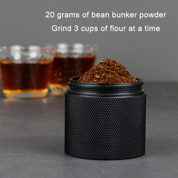 CNC Stainless Steel Hand Crank Coffee Bean Grinder, Specification: Seven Corner Gray