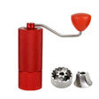 CNC Stainless Steel Hand Crank Coffee Bean Grinder, Specification: Seven Corner Red - free shipping - PMC TechLife - Order now!