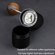 CNC Stainless Steel Hand Crank Coffee Bean Grinder, Specification: Seven Corner Red