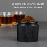 CNC Stainless Steel Hand Crank Coffee Bean Grinder, Specification: Seven Corner Red