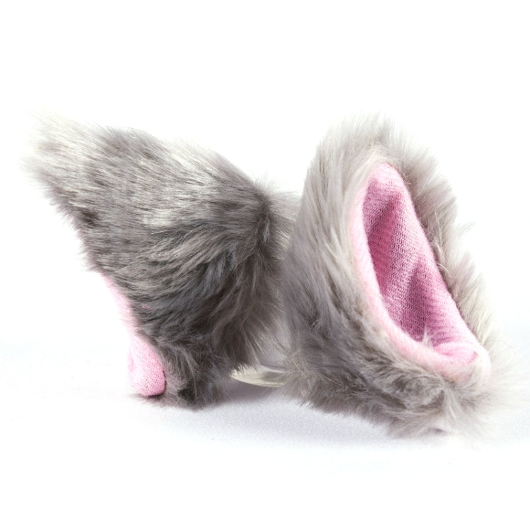 4PCS Motorcycle Plush Ear Helmet Decoration(Light Gray) - Ornamental Parts by PMC TechLife | Online Shopping South Africa | PMC TechLife | Buy Now Pay Later Mobicred