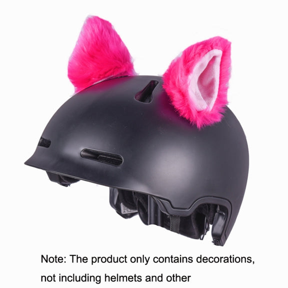 4PCS Motorcycle Plush Ear Helmet Decoration(Black)