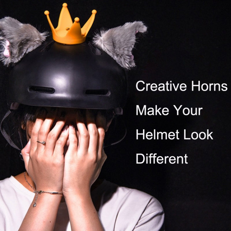 4PCS Motorcycle Plush Ear Helmet Decoration(Light Gray) - Ornamental Parts by PMC TechLife | Online Shopping South Africa | PMC TechLife | Buy Now Pay Later Mobicred