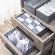 Foldable Drawer Clothes Storage Box, Spec: 24 Grids (Gray)