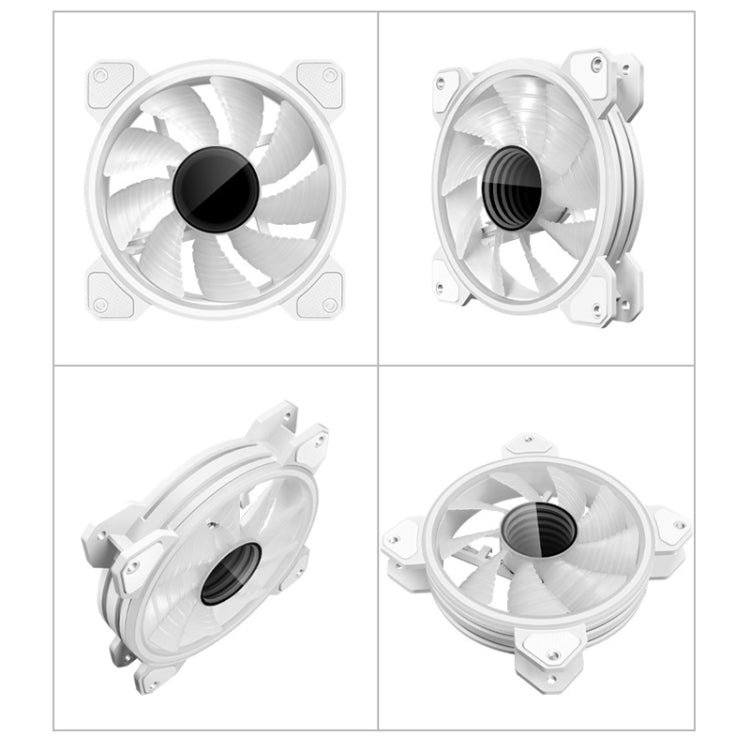COOLMOON 12cm Infinity Lens Computer Cooling Fan PWM ARGB Chassis Cooling Fan(Black) - free shipping - PMC Jewellery - Order now!