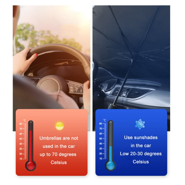 Car Windshield Telescopic Folding Thermal Insulation Parasol, Size: Small