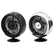 F102 Vehicle Dashboard Multi-function USB Colorful Lights Fan(Silver)