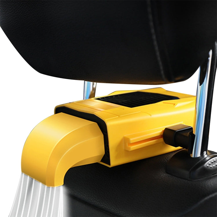 F415 Car Multifunctional Seat Back USB Fan(Yellow) - Heating & Fans by PMC TechLife | Online Shopping South Africa | PMC TechLife | Buy Now Pay Later Mobicred