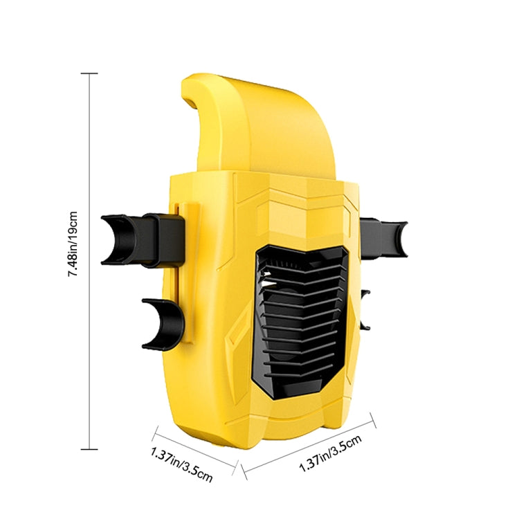 F415 Car Multifunctional Seat Back USB Fan(Yellow) - Heating & Fans by PMC TechLife | Online Shopping South Africa | PMC TechLife | Buy Now Pay Later Mobicred
