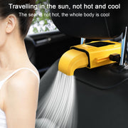 F415 Car Multifunctional Seat Back USB Fan(Yellow)