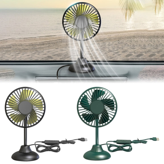 F502 Mini Hose Small Fan Car USB Fan(Black)