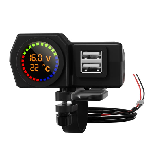 WUPP CS-1747A1 Motorcycle Voltage Temperature Digital Display Double USB Phone Charger - free shipping - PMC Jewellery - Order now!
