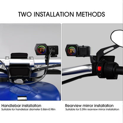WUPP CS-1747A1 Motorcycle Voltage Temperature Digital Display Double USB Phone Charger - free shipping - PMC Jewellery - Order now!