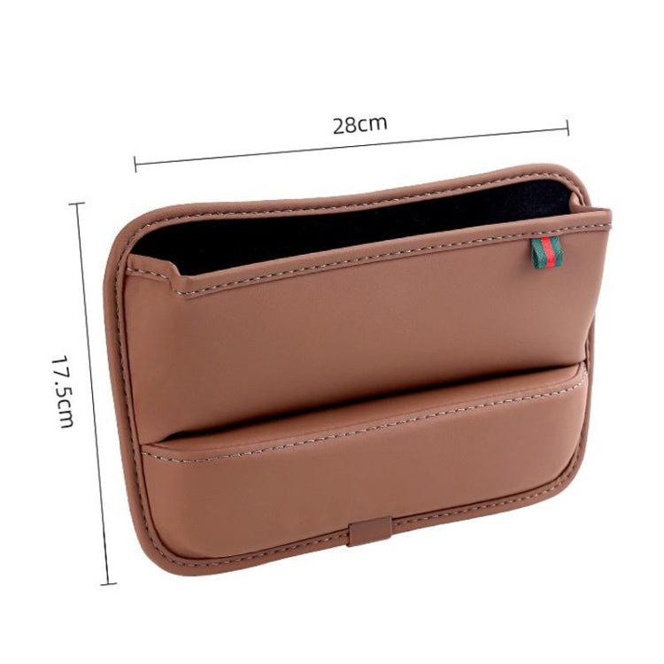 Car Seat Sewing Box Central Control Slot Storage Bag(Beige)