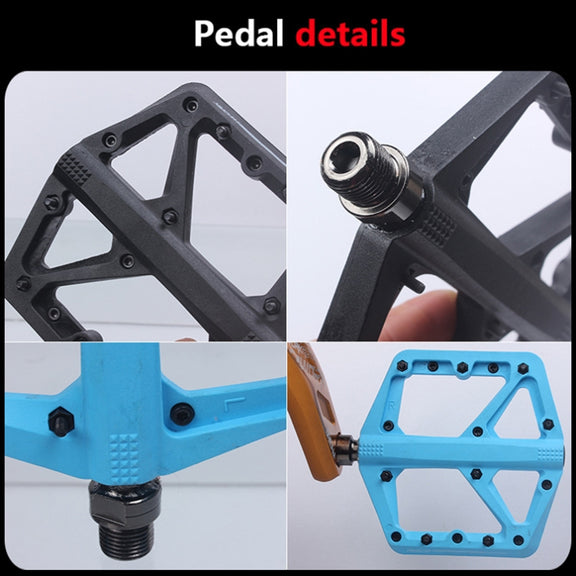 RACEWORK RK66 Mountain Bike Nylon Fiber Pedals(Red)