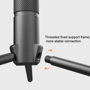 Foldable Portable Aluminum Alloy Tripod Light Stand Mobile Phone Live Tripod(Black)