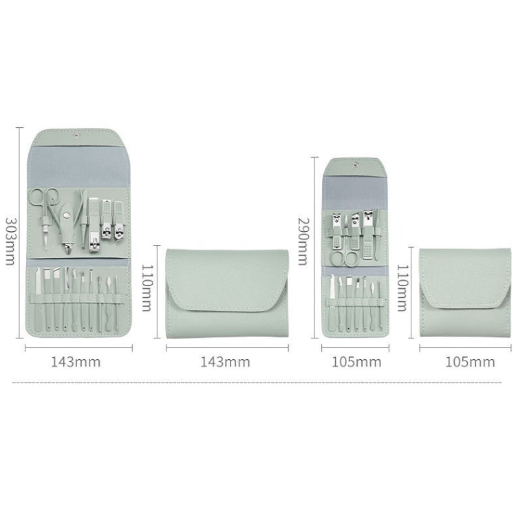 Nail Art Tool Set Nail Clippers Dead Skin Scissors Manicure Tool, Specification: 12 In 1 Coffee - Nail Clipper by PMC TechLife | Online Shopping South Africa | PMC TechLife