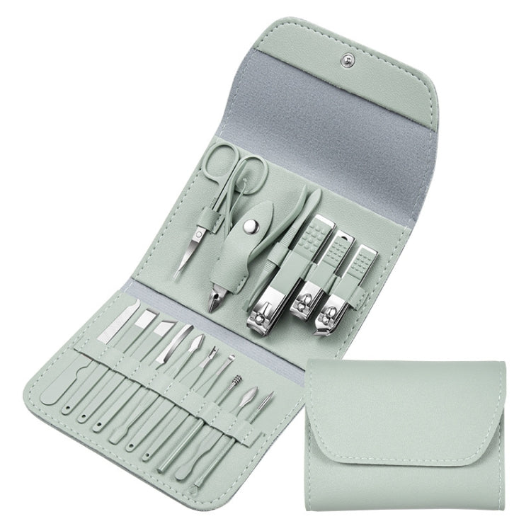Nail Art Tool Set Nail Clippers Dead Skin Scissors Manicure Tool, Specification: 16 In 1 Green - Nail Clipper by PMC TechLife | Online Shopping South Africa | PMC TechLife