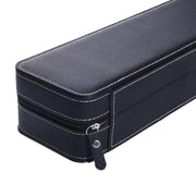 6 Bit Zipper Watch Box Storage Display Box PU Zipper Bag Watch Box(Black)