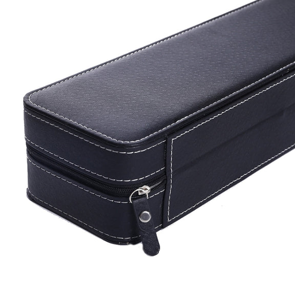 6 Bit Zipper Watch Box Storage Display Box PU Zipper Bag Watch Box(Black)