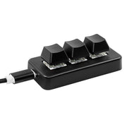MK321 3 Keys Custom Keys Game Office PS Clip Macro Programming Keypad, Cable Length: 1.5m(Black)