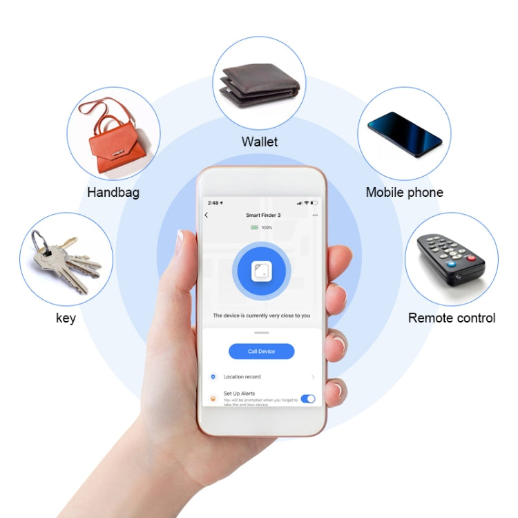 Wallet Key Finder Two Way Bluetooth Intelligent Anti-lost Device(Yellow) - free shipping - PMC Jewellery - Order now!