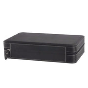 12 Bit Zipper Watch Box Storage Display Box PU Zipper Bag Watch Box(Black)