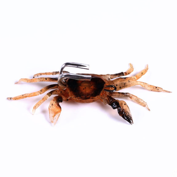 3 PCS HENGJIA SO068 Submerged Crab Hook Anti-hanging Bottom Ice Fishing Bait, Color: 10cm 30g Orange