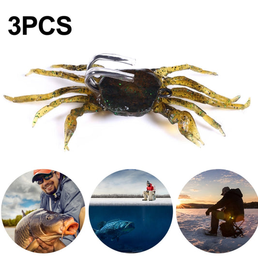 3 PCS HENGJIA SO068 Submerged Crab Hook Anti-hanging Bottom Ice Fishing Bait, Color: 10cm 30g Green - free shipping - PMC Jewellery - Order now!