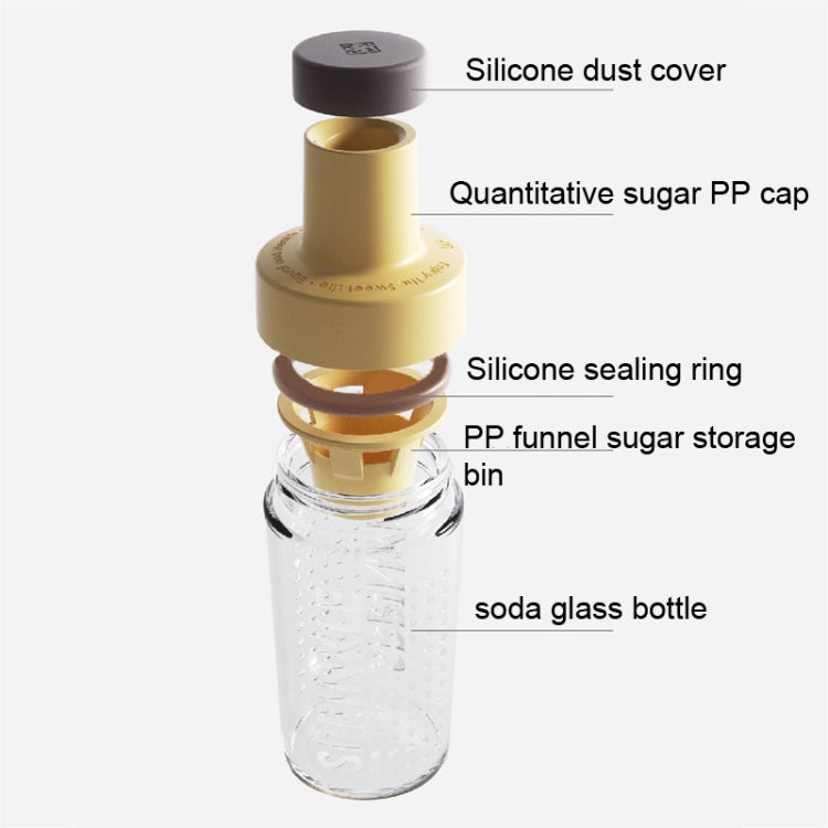 Quantitative Sugar Control Bottle Sugar Jar Dust-proof Sealed Seasoning Bottle With Lid(White) - Condiment Bottles & Hip Flasks by PMC TechLife | Online Shopping South Africa | PMC TechLife