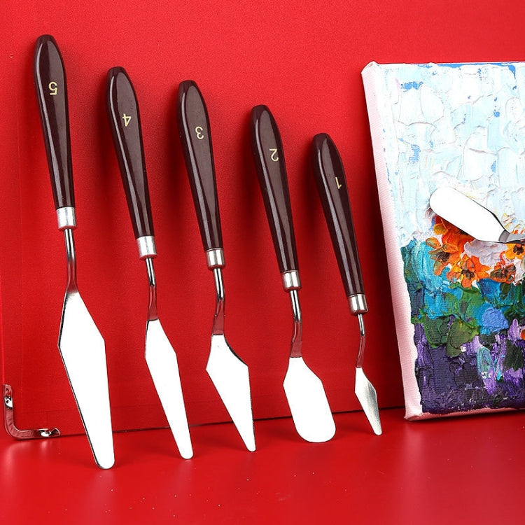 10 PCS Wooden Handle 3 Acrylic Painting Gouache Paint Knife - Art Supplies by PMC TechLife | Online Shopping South Africa | PMC TechLife