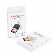 R015 USB2.0 & Micro USB+8Pin+Type-C 4 In 1 Card Reader Supports SD/TF Card(Rose Gold)