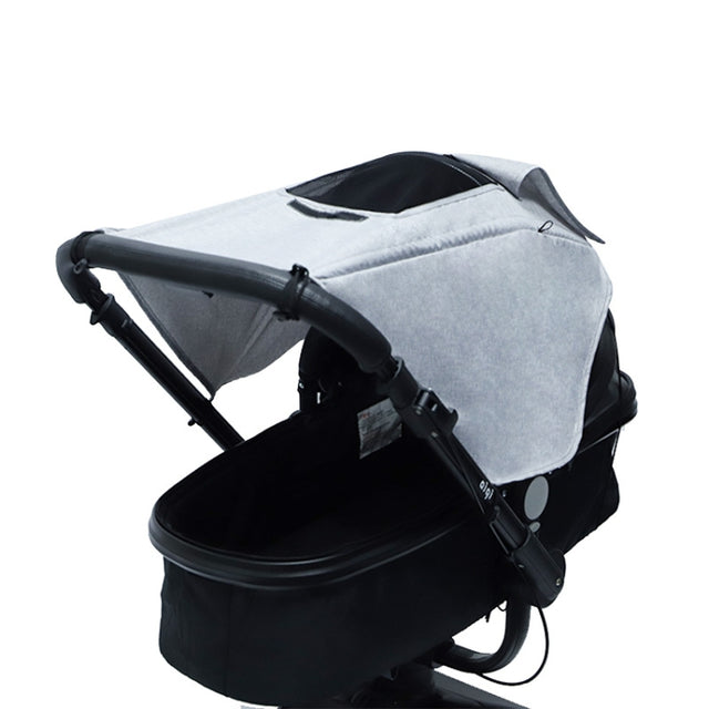 Universal Baby Stroller Accessories Sun Shade Cover With Visible Sunroof(Gray)