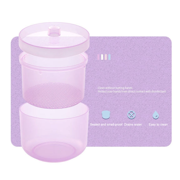 Nail Polisher Can Be Soaked And Drained Cleaning Disinfection Box(Purple)